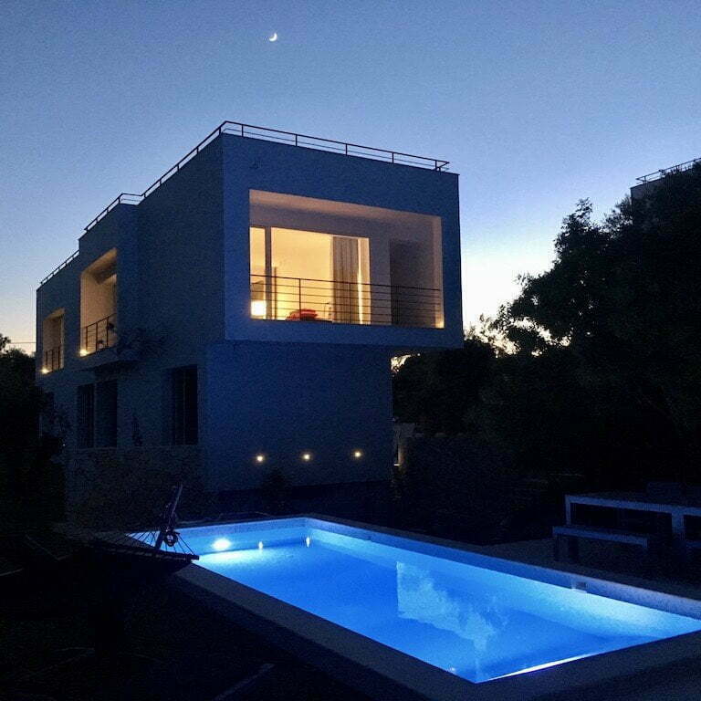 vacances en grece a corfou villa voukithro la nuit