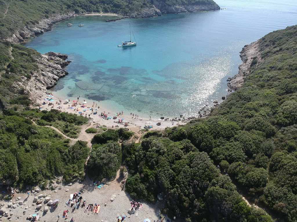 vacances à Corfou Porto Timoni double baie